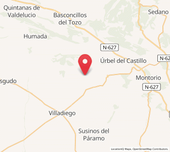 Map of Icedo, Castille and León