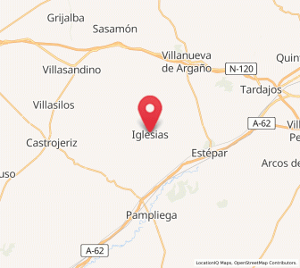 Map of Iglesias, Castille and León