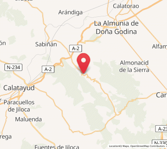 Map of Inogés, Aragon