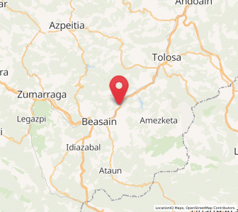 Map of Itsasondo, Basque Country