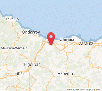 Map of Itziar, Basque Country