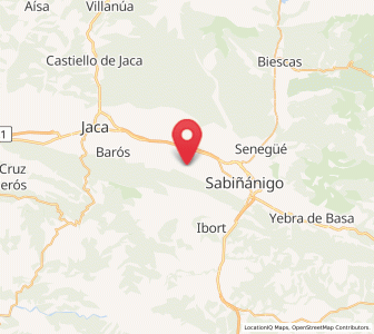 Map of Jarlata, Aragon