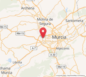 Map of Javalí Nuevo, Murcia