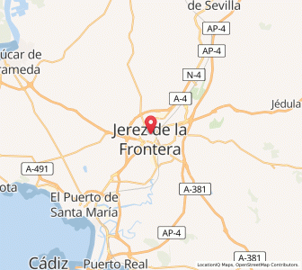 Map of Xérès, Andalusia