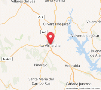 Map of La Almarcha, Castille-La Mancha