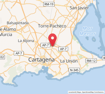 Map of La Aparecida, Murcia
