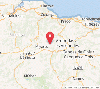 Map of La Bárcena, Asturias