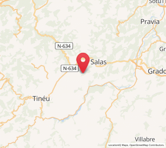 Map of La Bonga, Asturias