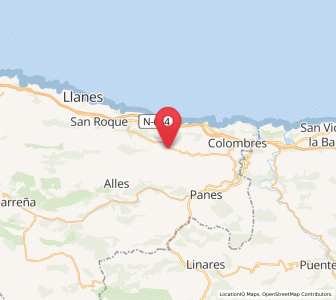 Map of La Borbolla, Asturias