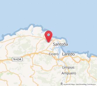 Map of La Cagioja, Cantabria