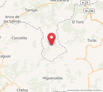 Map of La Cervera, Aragon