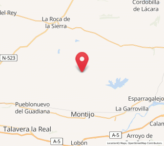 Map of La Coneja, Extremadura