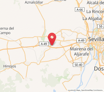 Map of La Estación de Benacazón, Andalusia