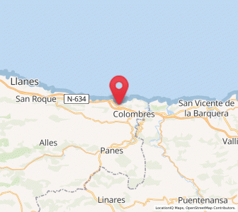 Map of La Franca, Asturias