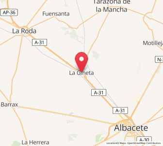 Map of La Gineta, Castille-La Mancha