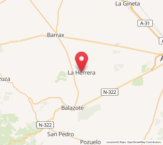 Map of La Herrera, Castille-La Mancha