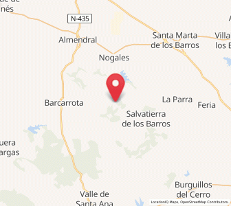 Map of La Herrería, Extremadura
