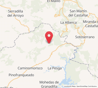 Map of La Horcajada, Extremadura