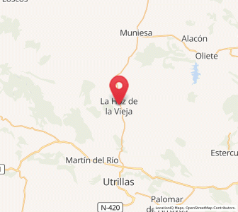 Map of La Hoz de La Vieja, Aragon