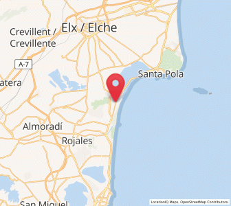 Map of La Marina, Valencia