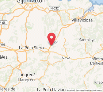 Map of La Masanti, Asturias