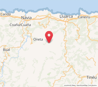 Map of La Montaña, Asturias