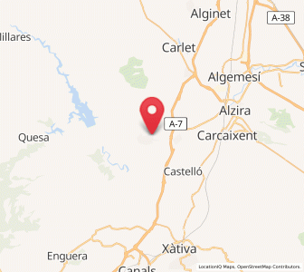 Map of La Montaña, Valencia