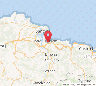 Map of La Pesquera, Cantabria