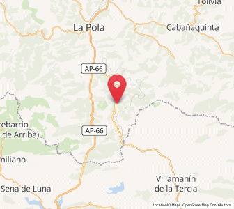 Map of La Romía Baxo, Asturias