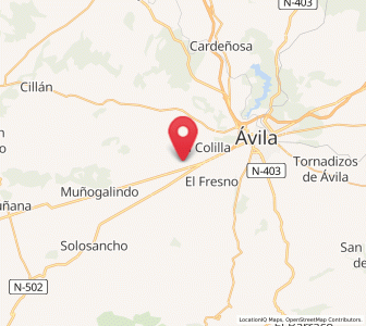 Map of La Serrada, Castille and León