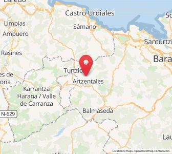 Map of La Toba, Basque Country