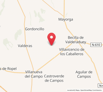 Map of La Unión de Campos, Castille and León