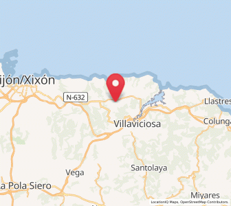 Map of La Vallina, Asturias