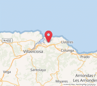 Map of La Vega, Asturias