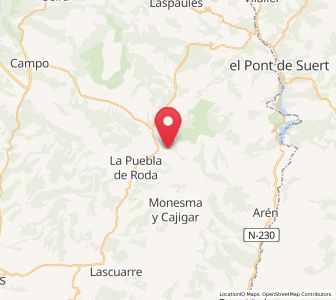 Map of La Vileta de Serraduy, Aragon
