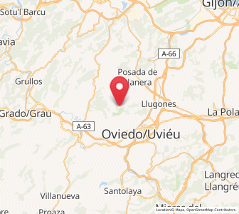 Map of Ladines, Asturias