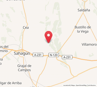 Map of Lagartos, Castille and León