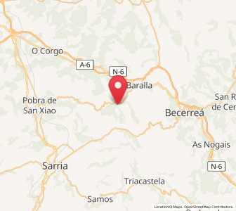 Map of Lajes, Galicia