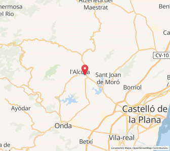 Map of l'Alcora, Valencia