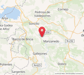 Map of Landraves, Castille and León
