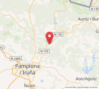 Map of Larrasoaña, Navarre