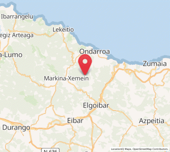 Map of Larruskain, Basque Country