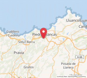 Map of Las Bárzanas, Asturias
