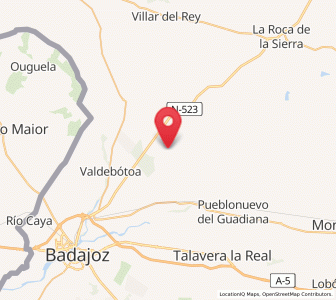 Map of Las Carboneras, Extremadura