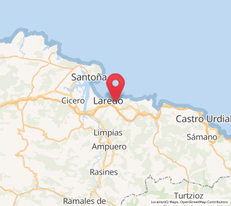 Map of Las Cárcobas, Cantabria