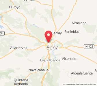 Map of Las Casas, Castille and León