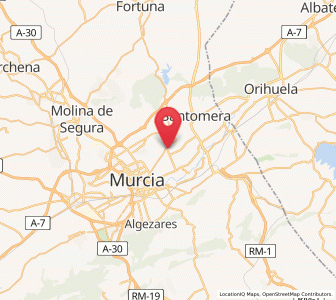 Map of Las Cuevas, Murcia