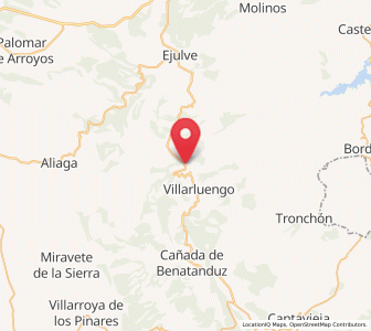 Map of Las Fábricas, Aragon