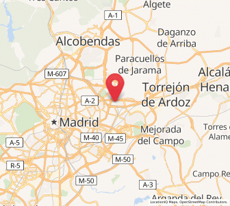 Map of Las Mercedes, Madrid