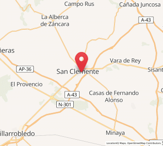 Map of Las Minas, Castille-La Mancha